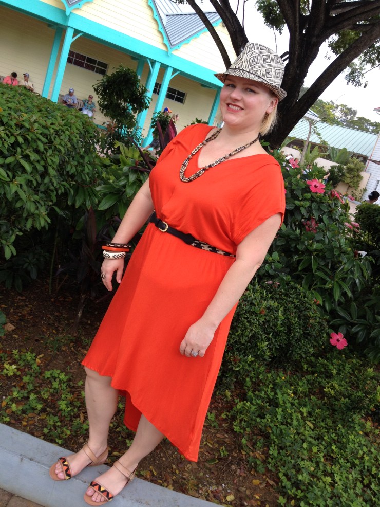 Dress, Belt, Hat & Shoes: Target, Necklace & Bracelets: From India Location: Isla Roatan, Honduras