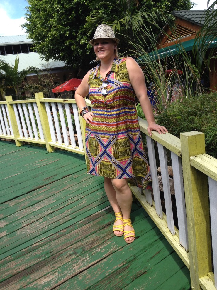 Dress: Marshall's, Hat: Target, Sandals: Famous Footwear, Bracelets: From Mali, Watch: Swatch Location: Belize