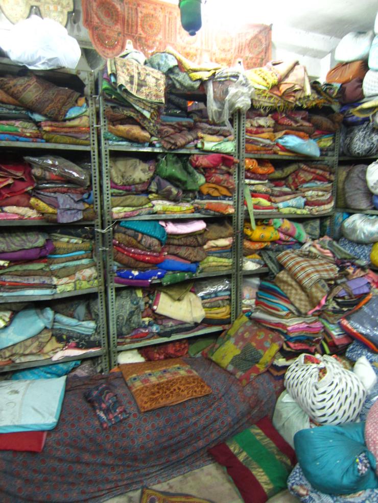 Piles of textiles