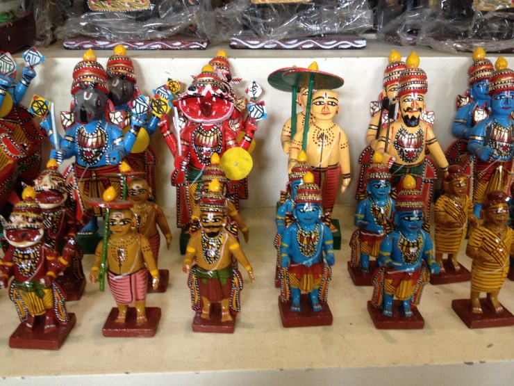 Miniature Hindu Gods.